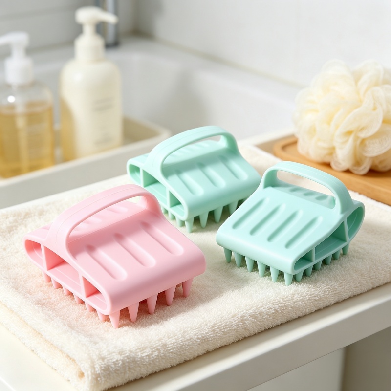 Hair Care Products - 실리콘 두피 마사지 샴푸 브러시 부드러운
